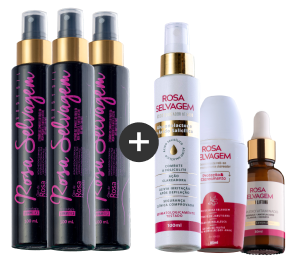 3 Óleo Rosa Selvagem 1 Ácido Esfoliante Spray 1 Desodorante Clareador 1 Sérum Anti-idade